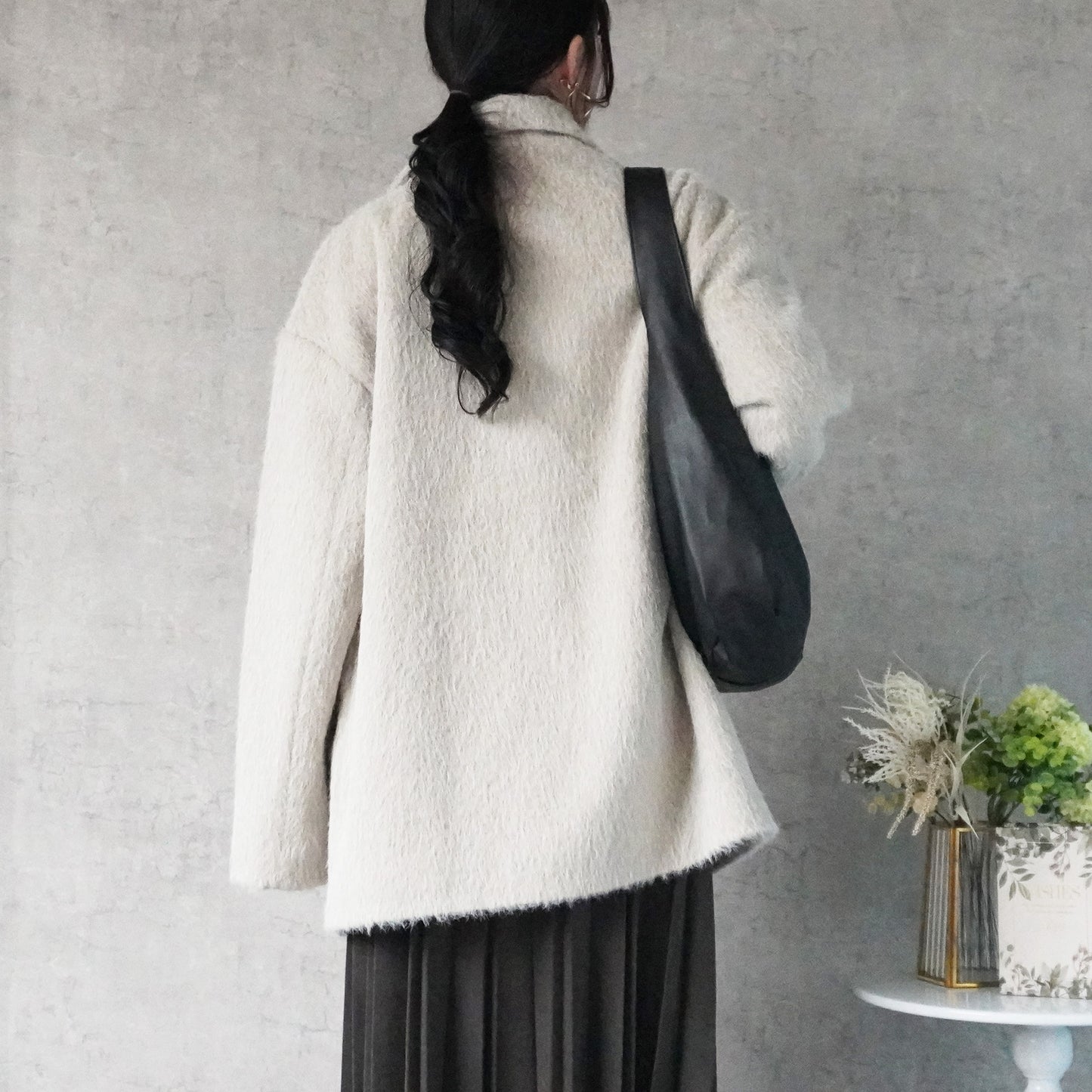 シャギーテーラードコート