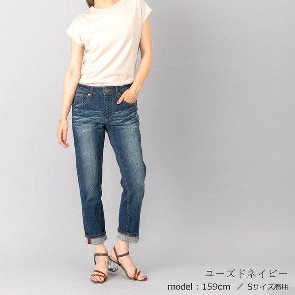 後ろZIPボーイフレンドパンツ【一部予約】