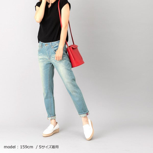 後ろZIPボーイフレンドパンツ【一部予約】