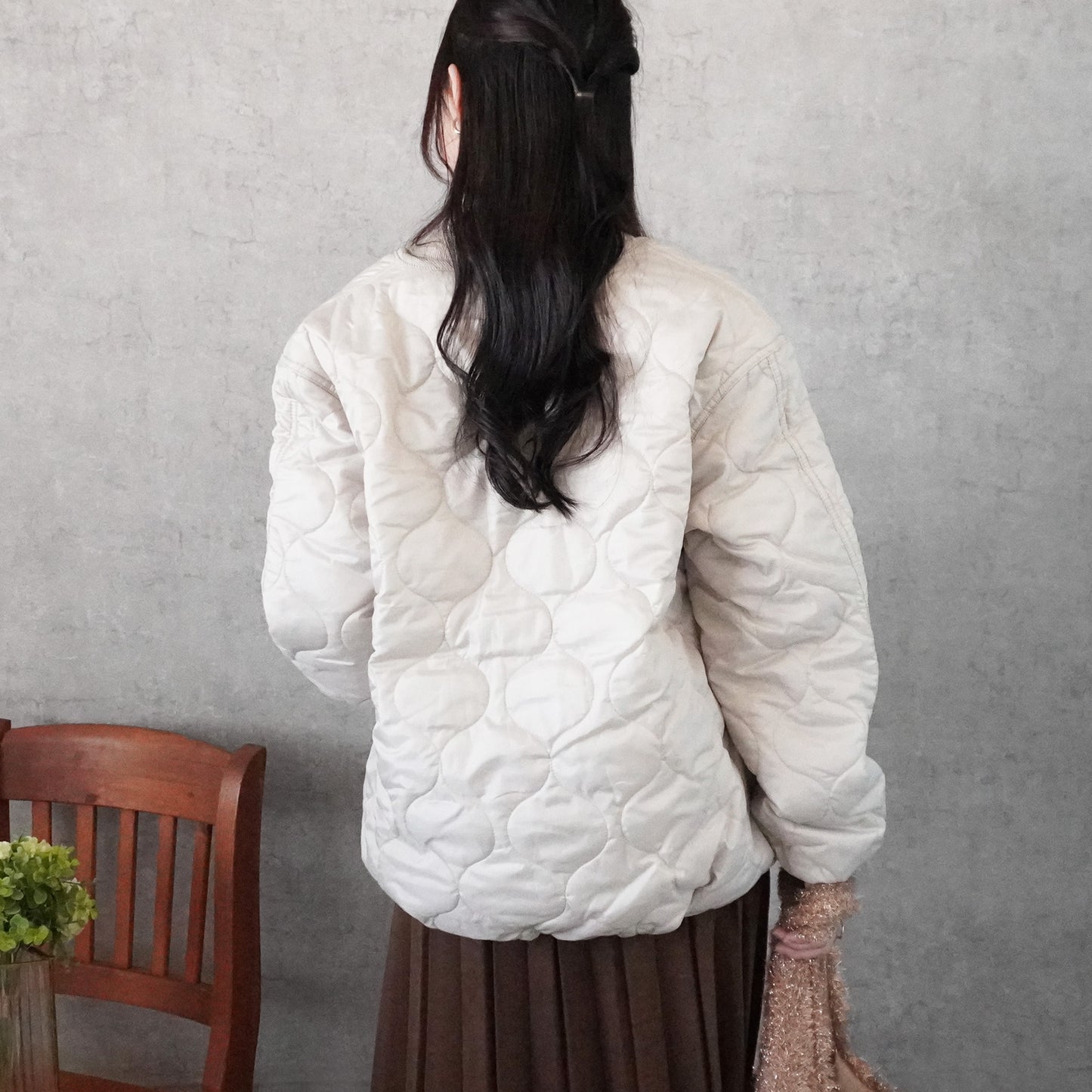 キルティング中綿ブルゾン