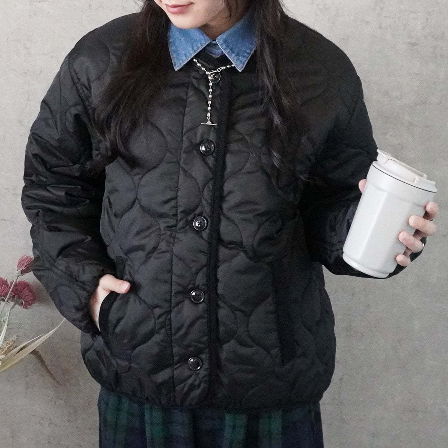 キルティング中綿ブルゾン