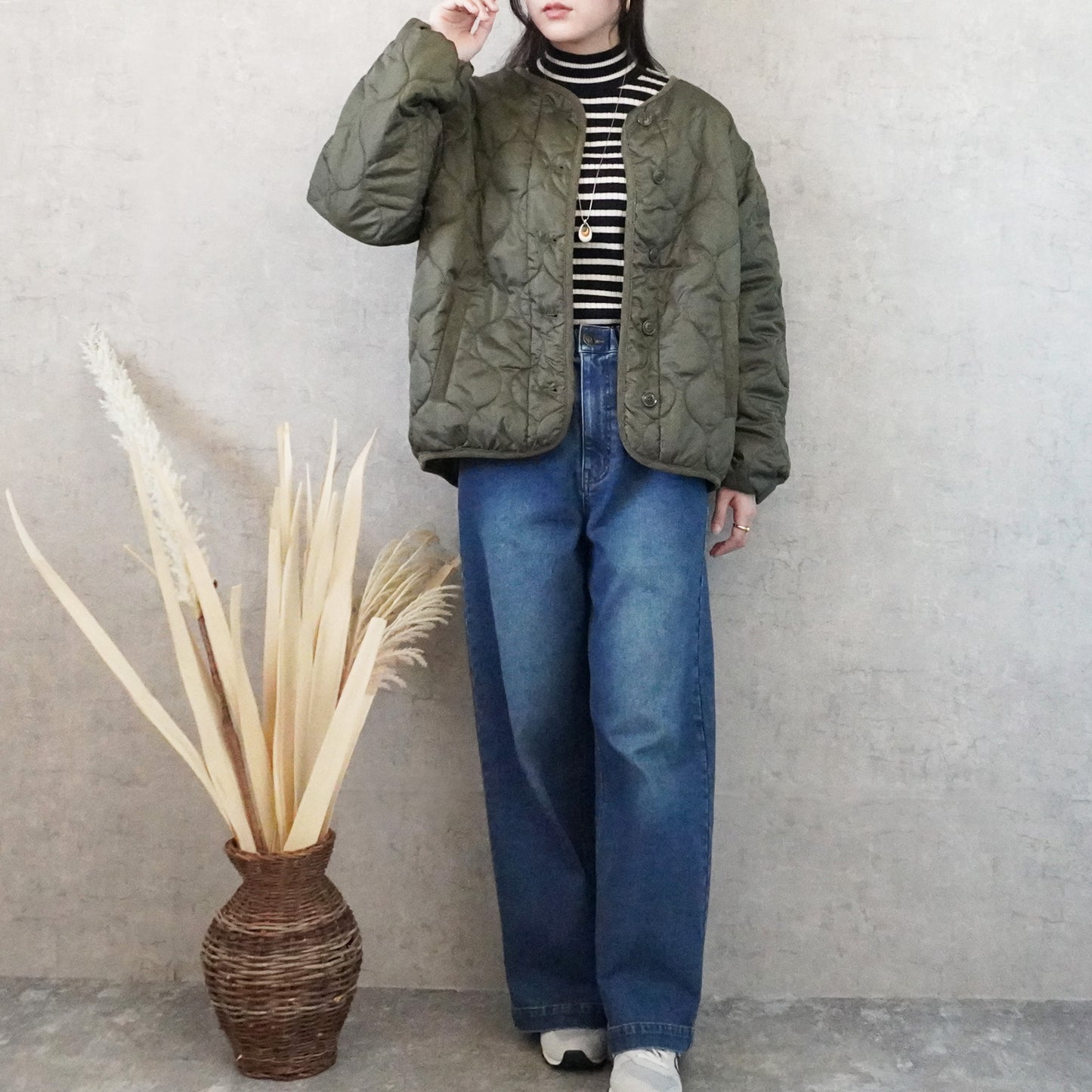 キルティング中綿ブルゾン