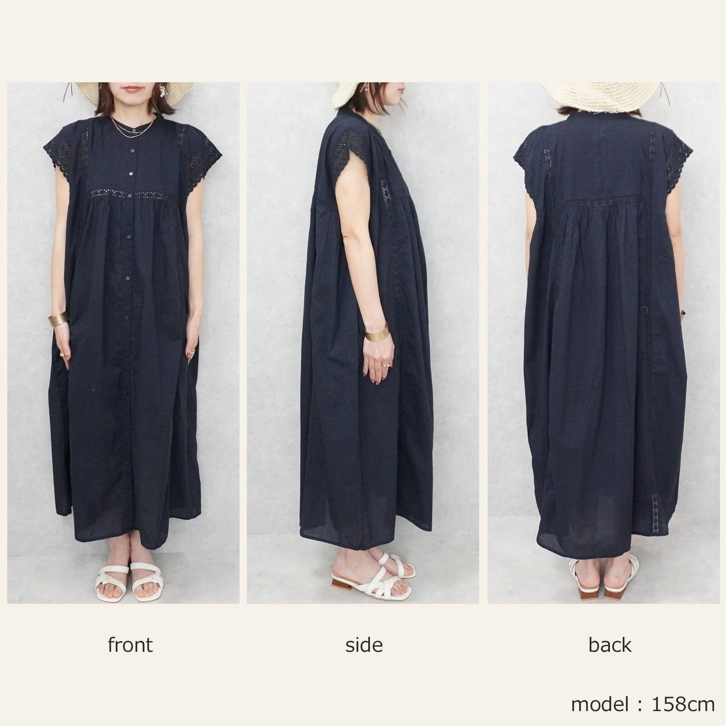 ピンタック袖レースワンピース【予約】