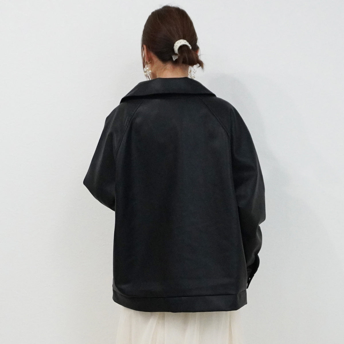 フェイクレザービッグブルゾン