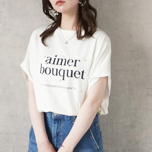 パールロゴプリントTシャツ