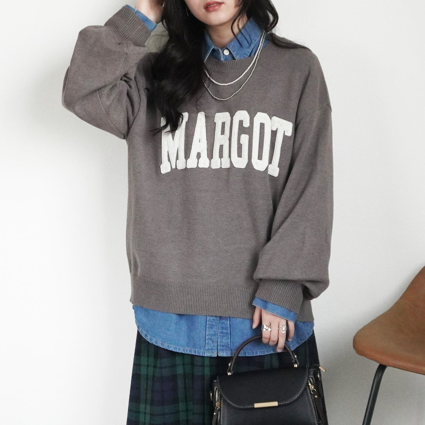 ワッペンロゴニットプルオーバー