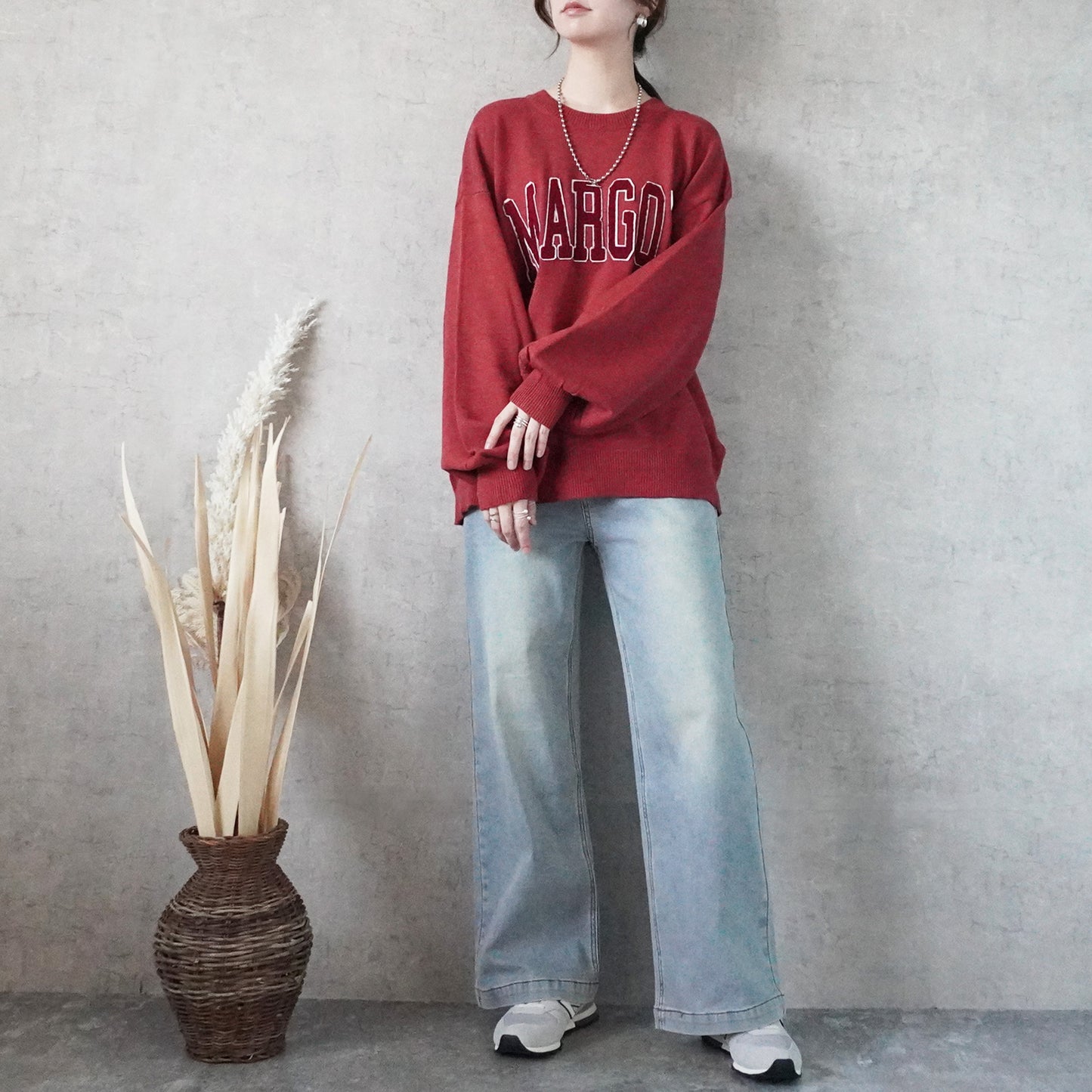 ワッペンロゴニットプルオーバー