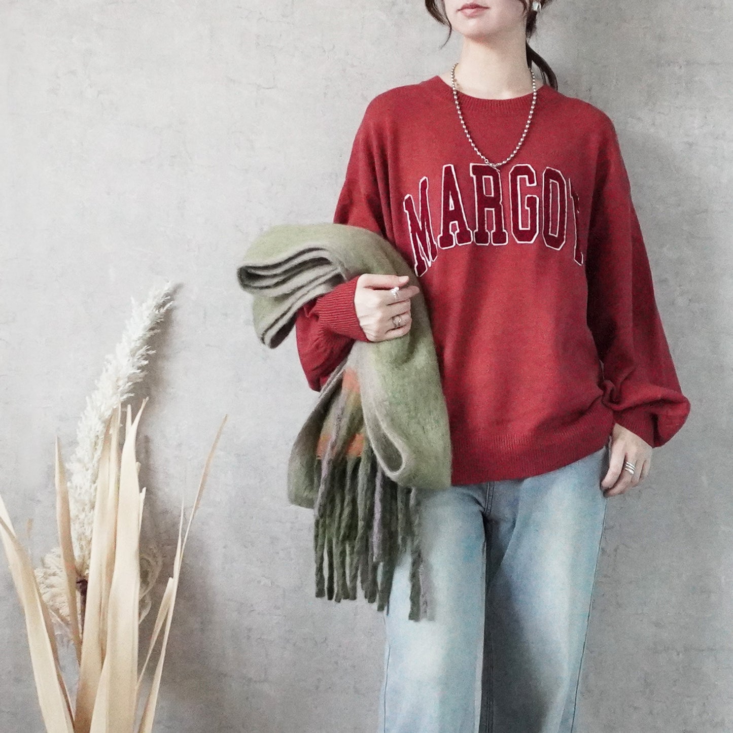 ワッペンロゴニットプルオーバー