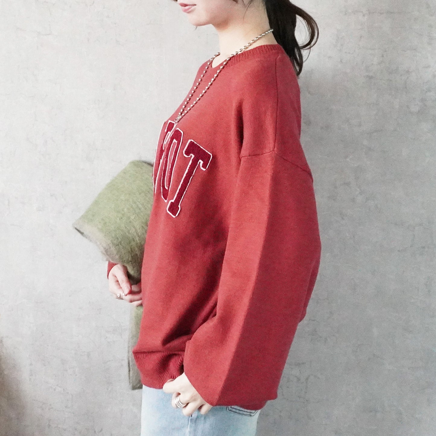 ワッペンロゴニットプルオーバー