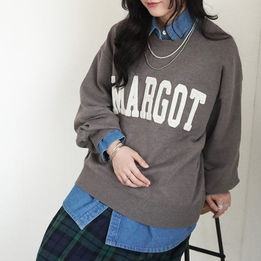 ワッペンロゴニットプルオーバー