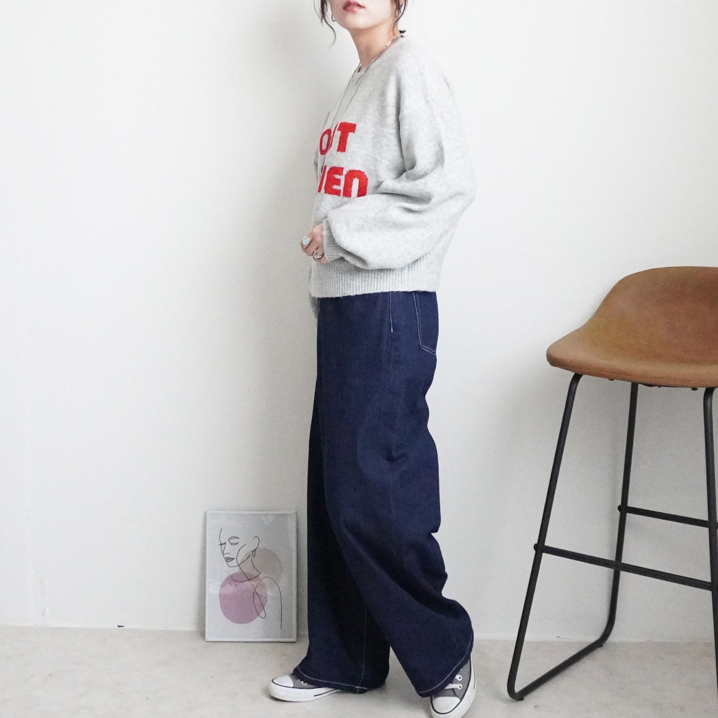 ふんわり起毛ロゴニットプルオーバー