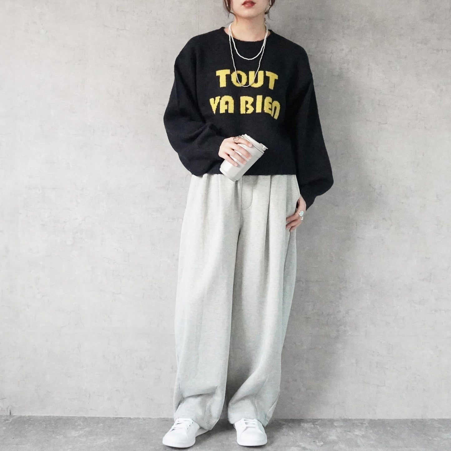 ふんわり起毛ロゴニットプルオーバー