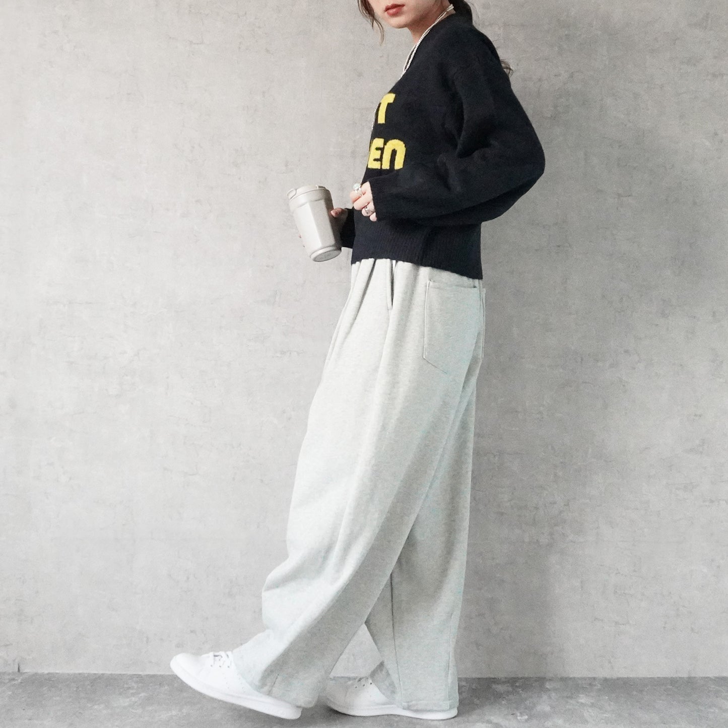 ふんわり起毛ロゴニットプルオーバー