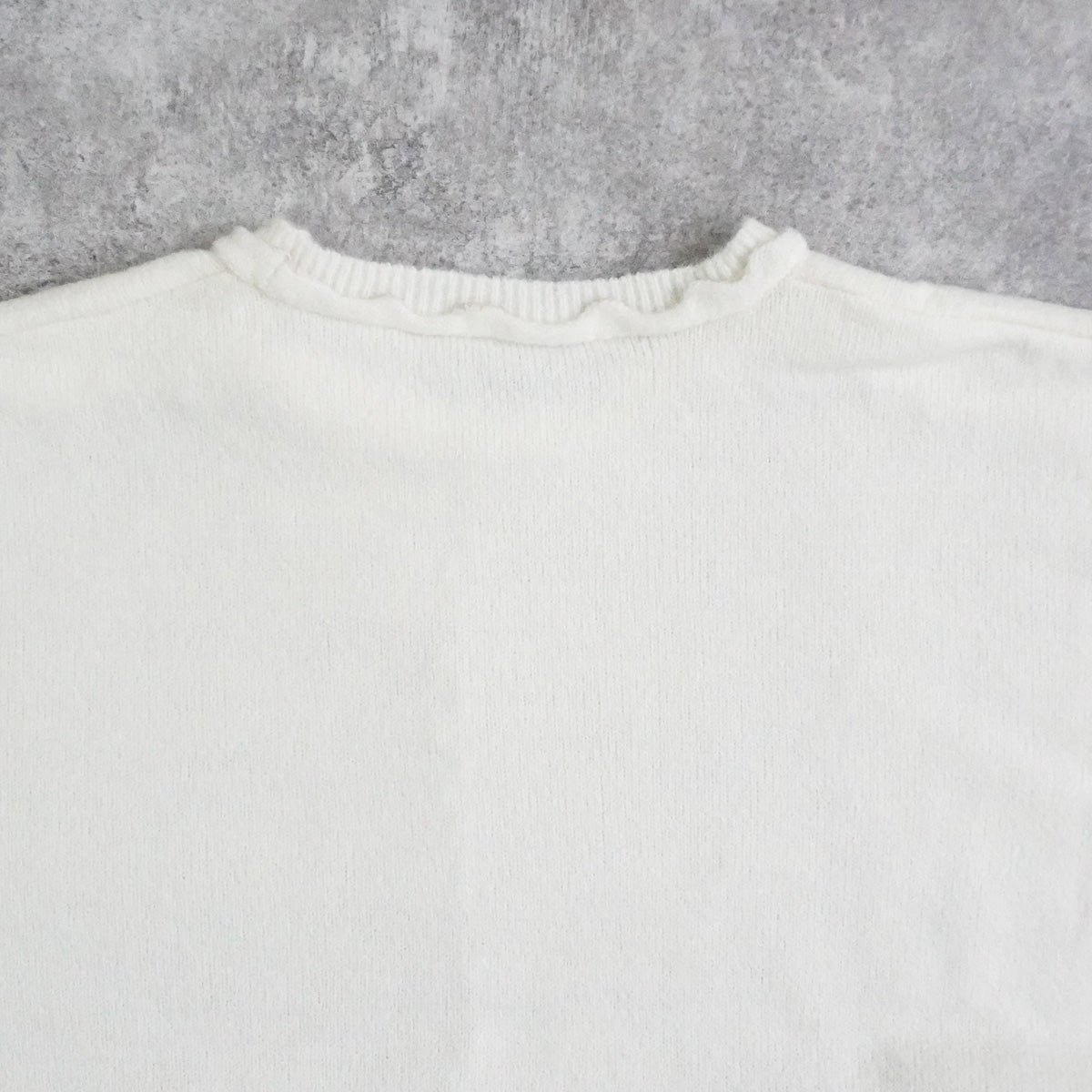 バイカラーメローニットプルオーバー