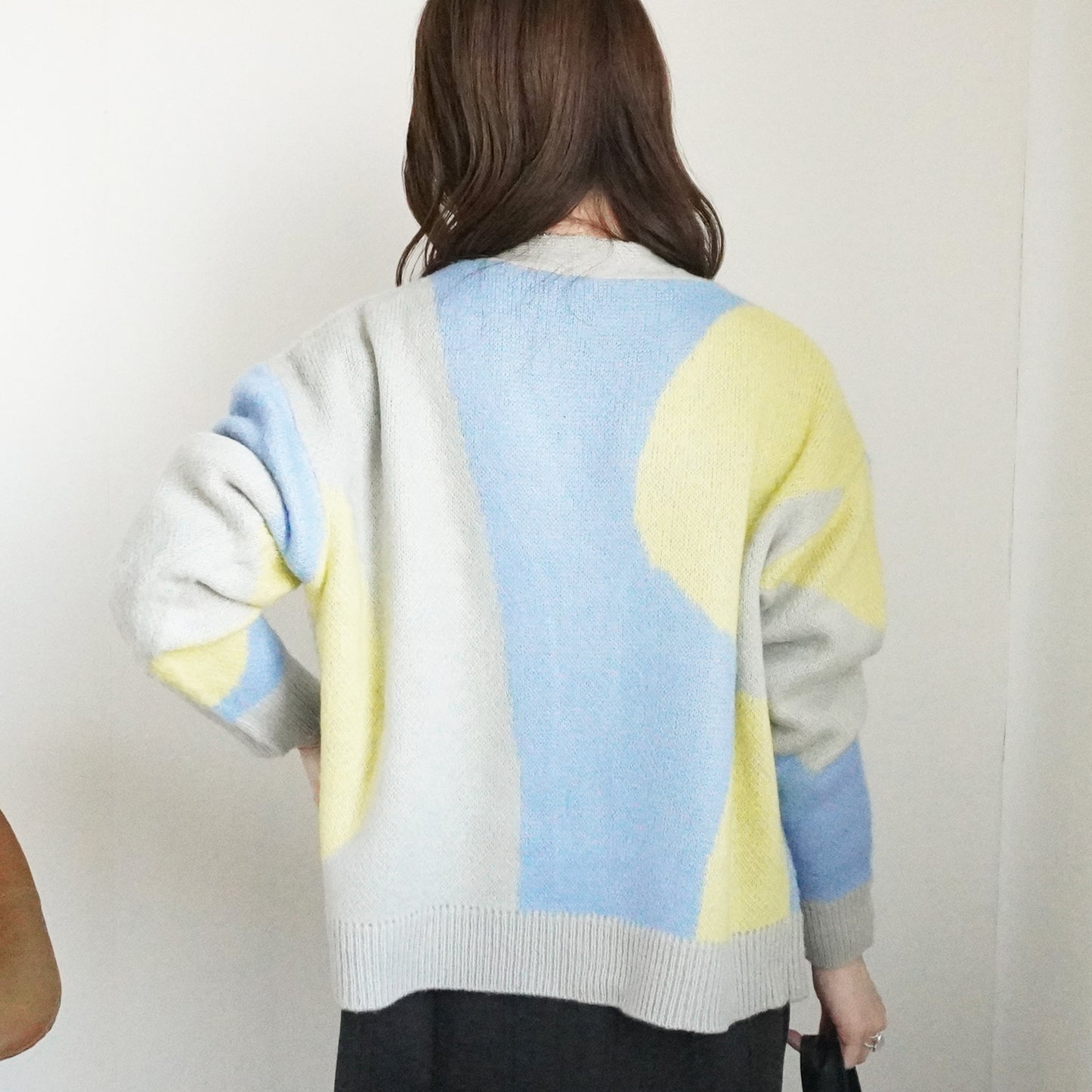 配色ニュアンス柄カーディガン