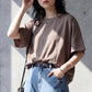 天竺裾ゴム入りドルマンTシャツ