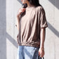 天竺裾ゴム入りドルマンTシャツ
