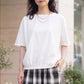 天竺裾ゴム入りドルマンTシャツ