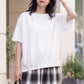 天竺裾ゴム入りドルマンTシャツ