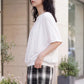 天竺裾ゴム入りドルマンTシャツ