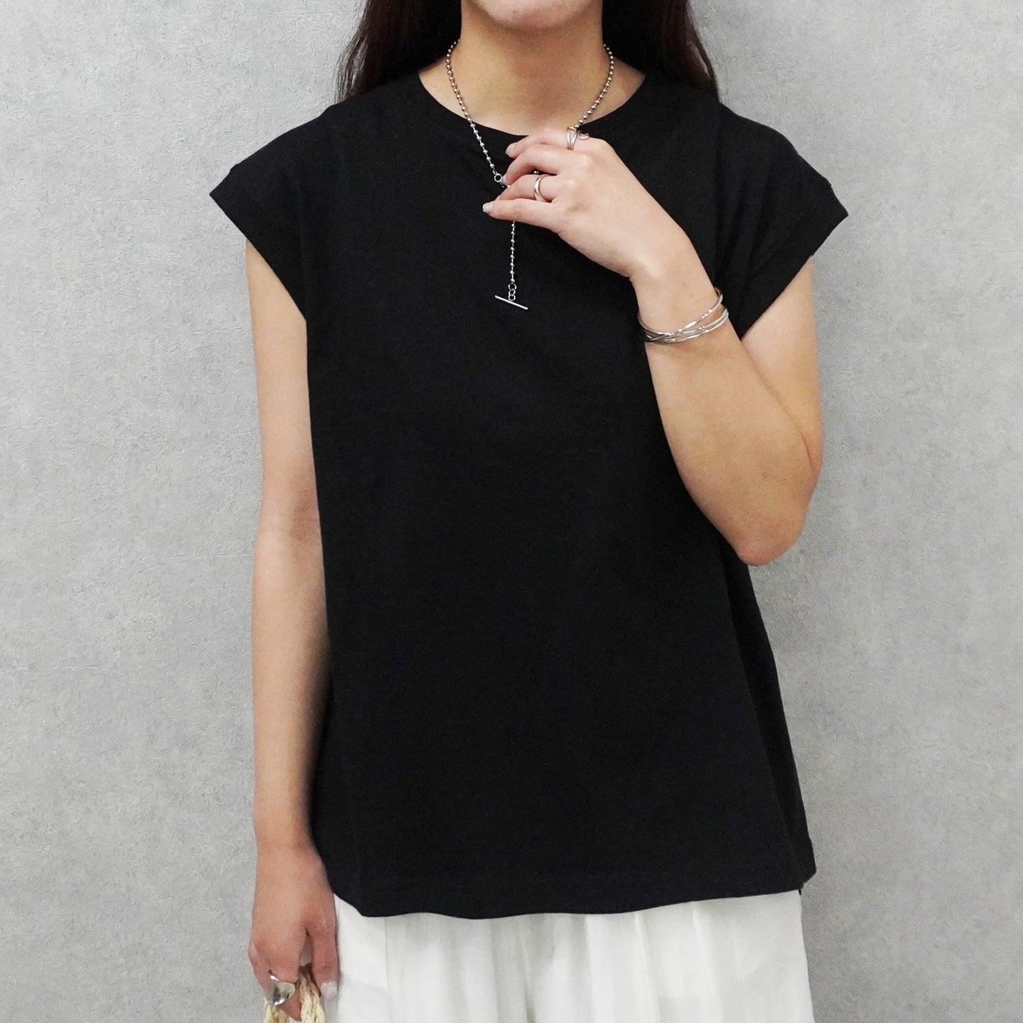 天竺フレンチスリーブTシャツ