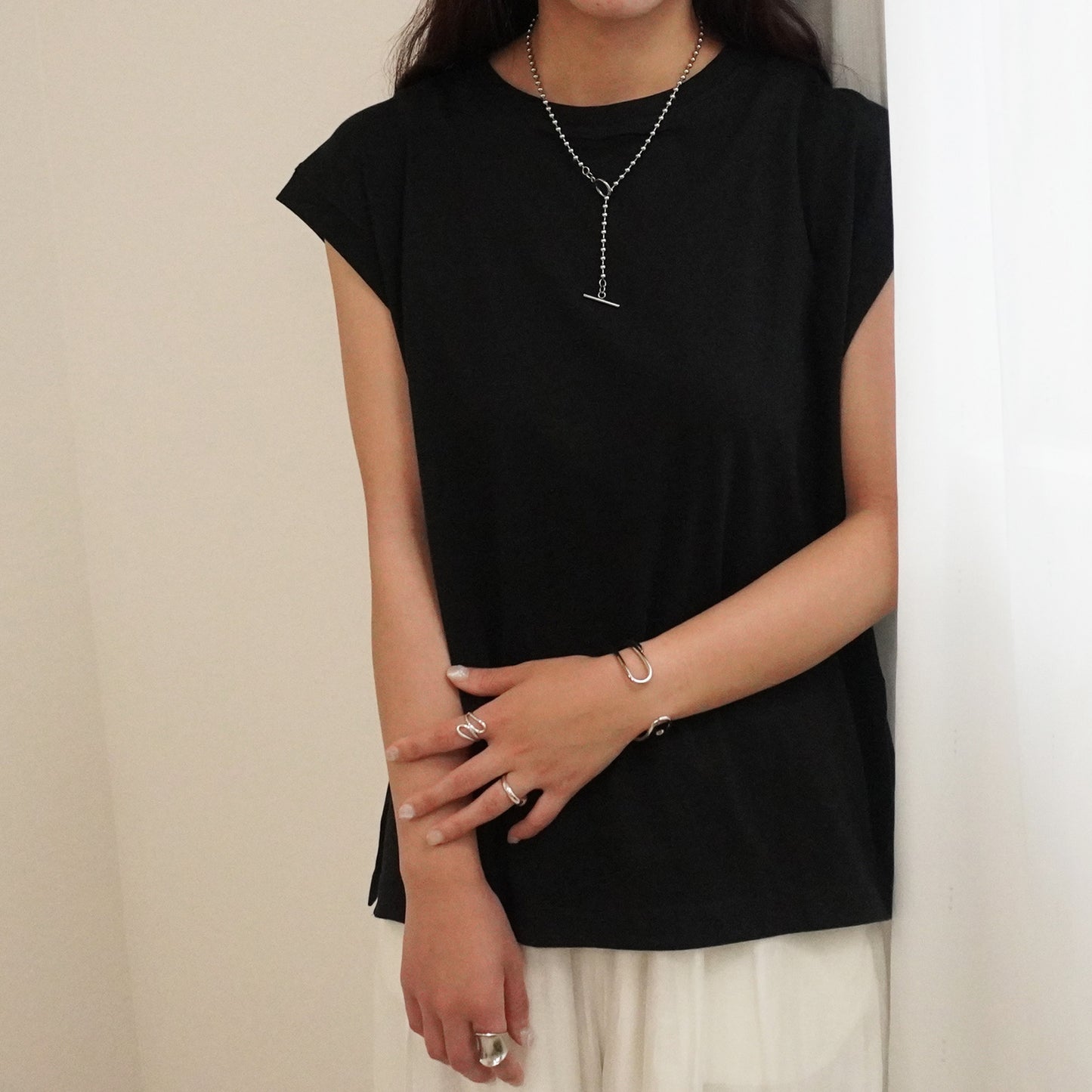 天竺フレンチスリーブTシャツ