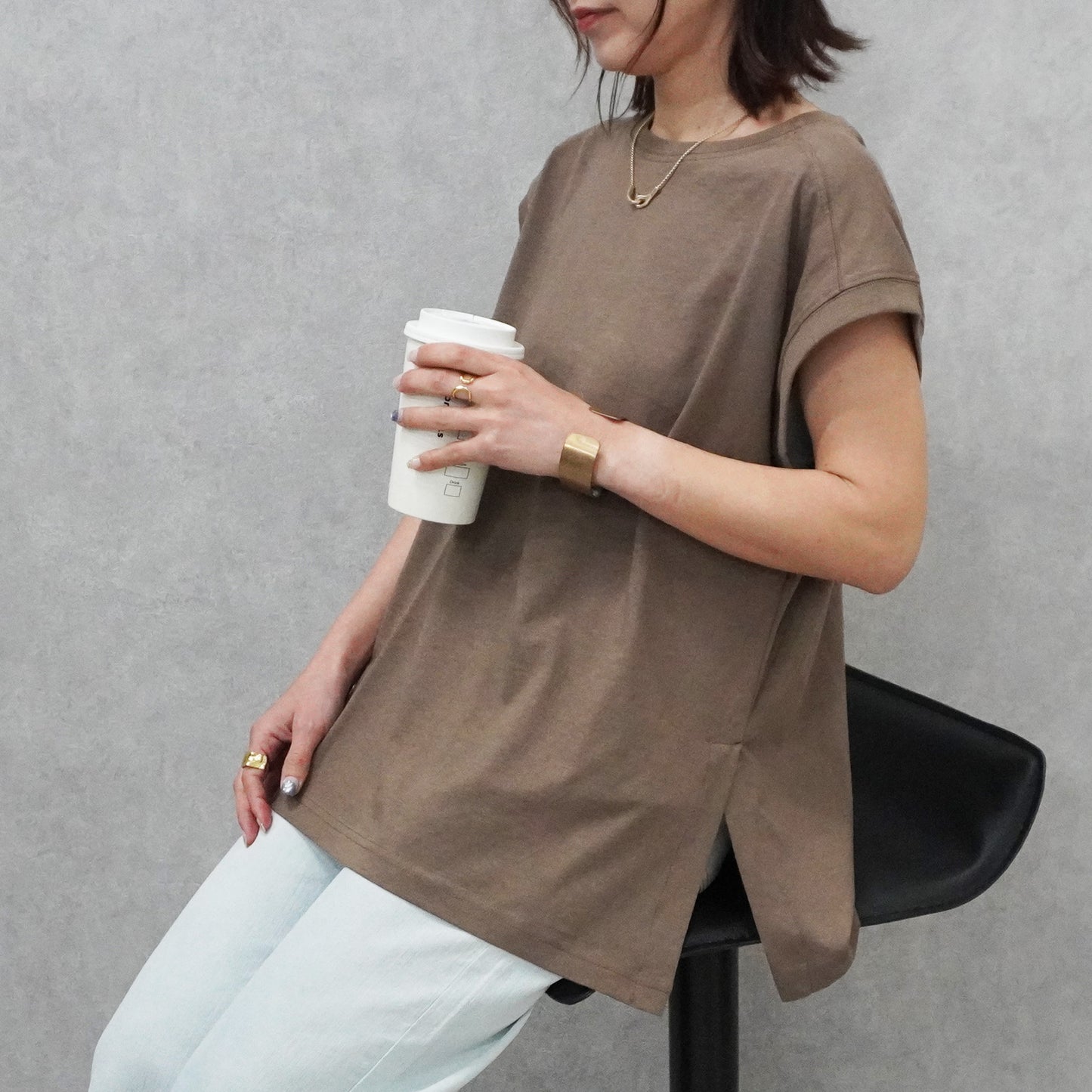 天竺フレンチスリーブTシャツ