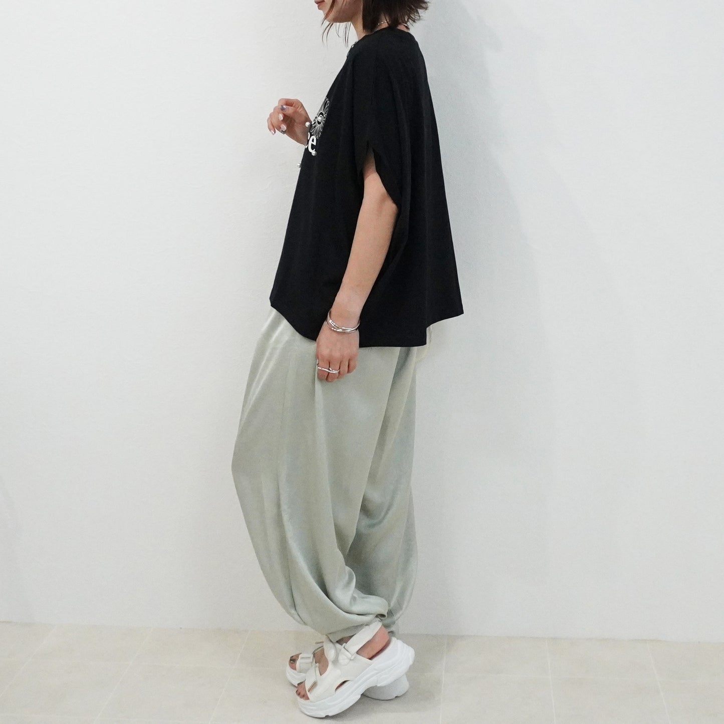 パールプリントTシャツ