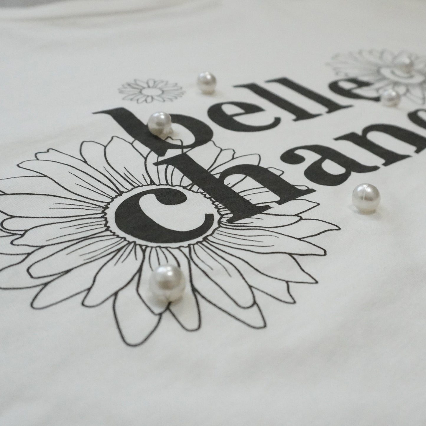 パールプリントTシャツ