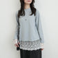 シアーレースドッキングTシャツ