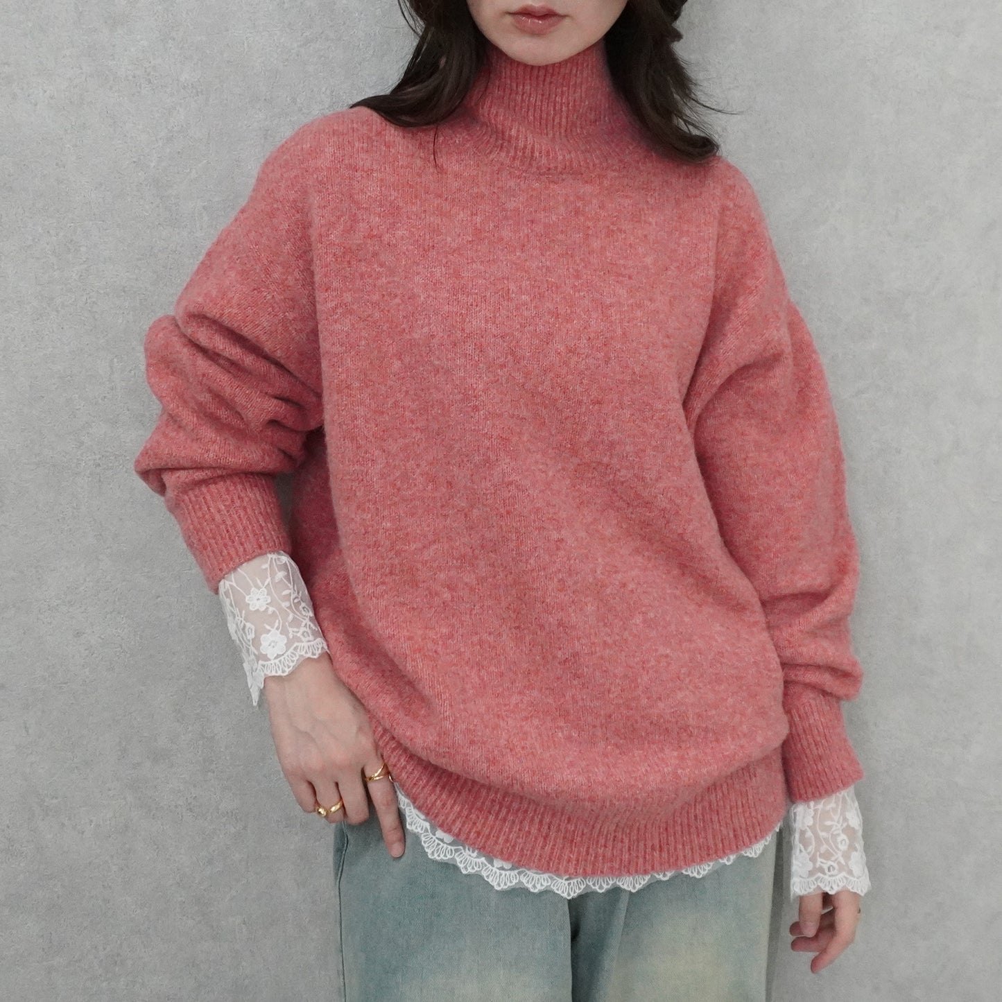 シアーレースドッキングTシャツ