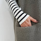ポケット付きボアロングジレ【予約】