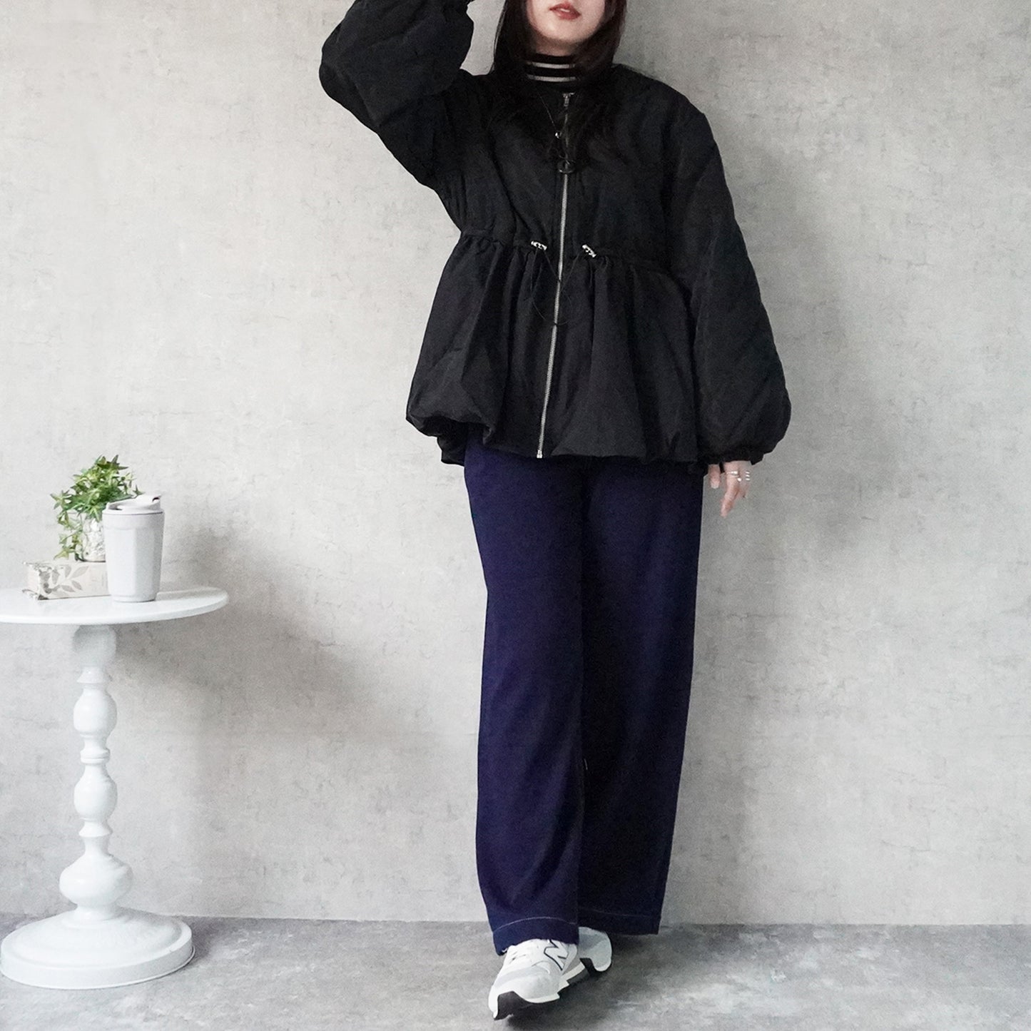 キルティングペプラムジャケット