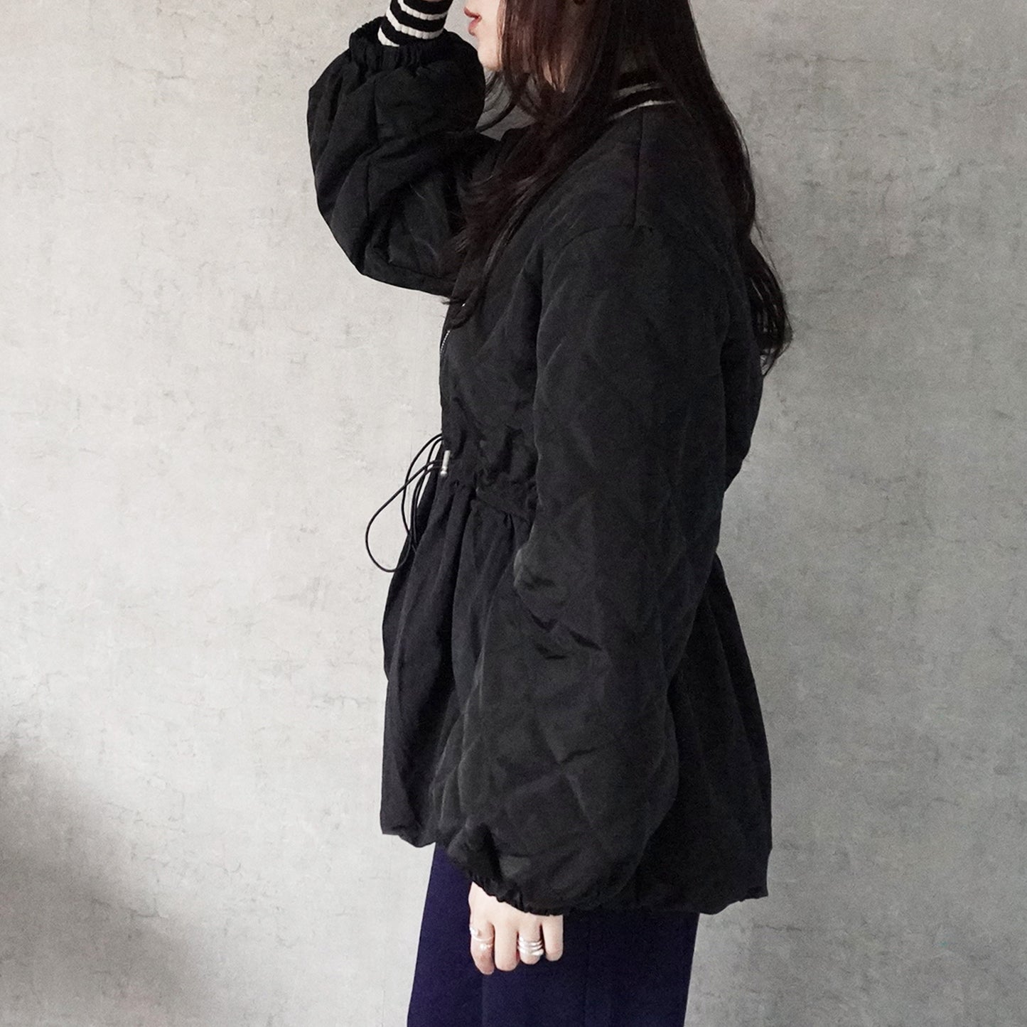 キルティングペプラムジャケット