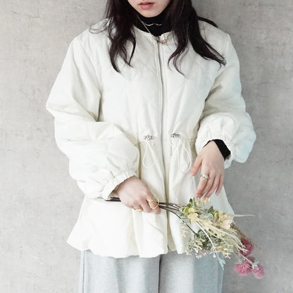 キルティングペプラムジャケット