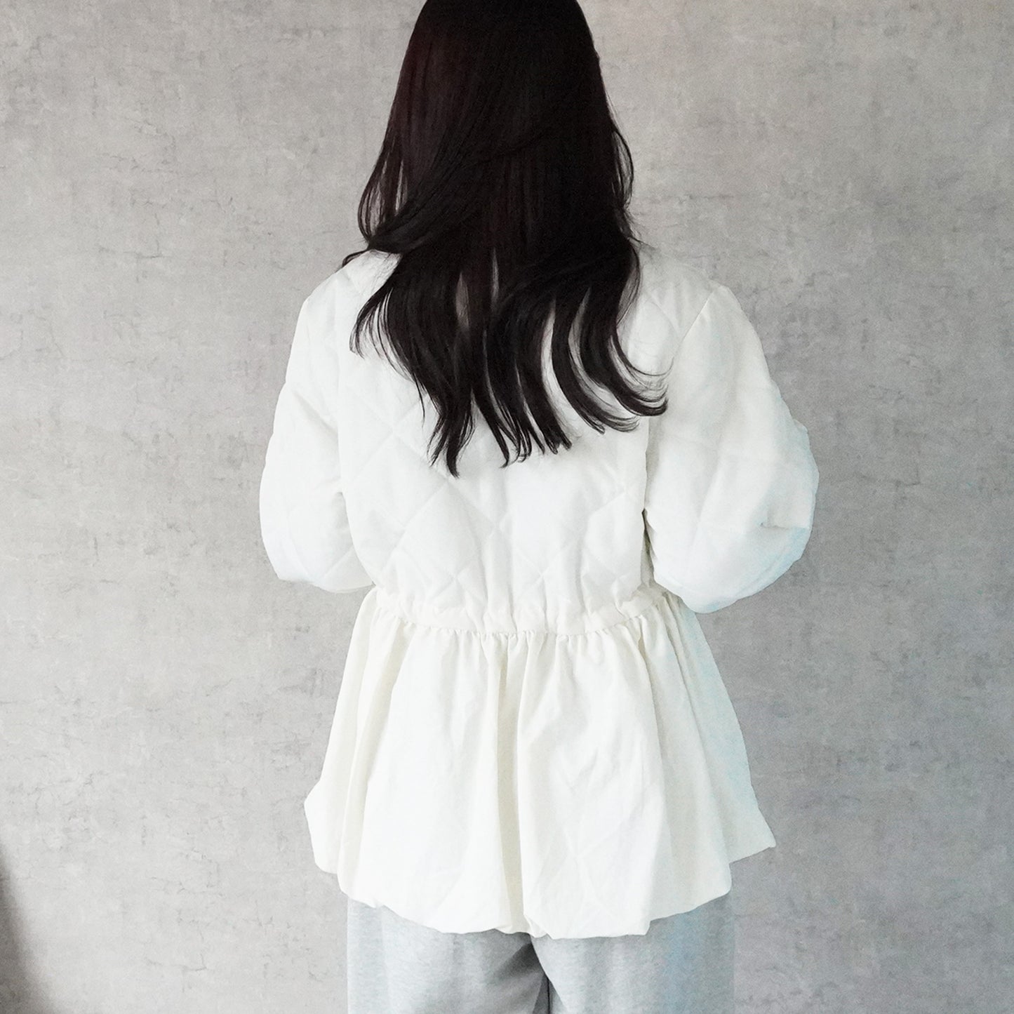 キルティングペプラムジャケット