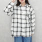 綿シアーオンブレビッグチェックシャツ