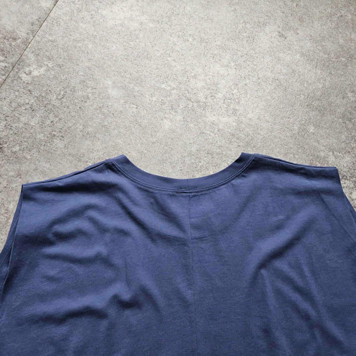 天竺ノースリーブロングワンピース