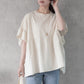 接触冷感天竺フリル半袖Tシャツ