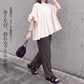 接触冷感天竺フリル半袖Tシャツ