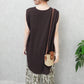天竺ノースリーブロングTシャツ