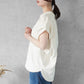 天竺キーネックフレンチスリーブTシャツ