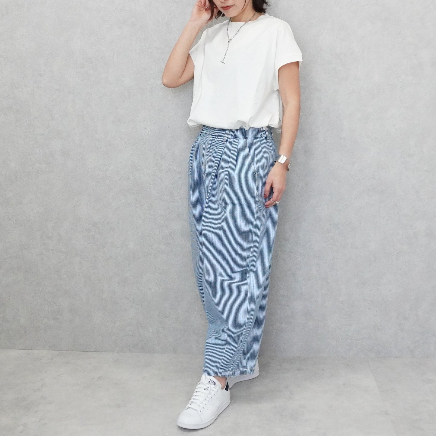 接触冷感フレンチフレアTシャツ