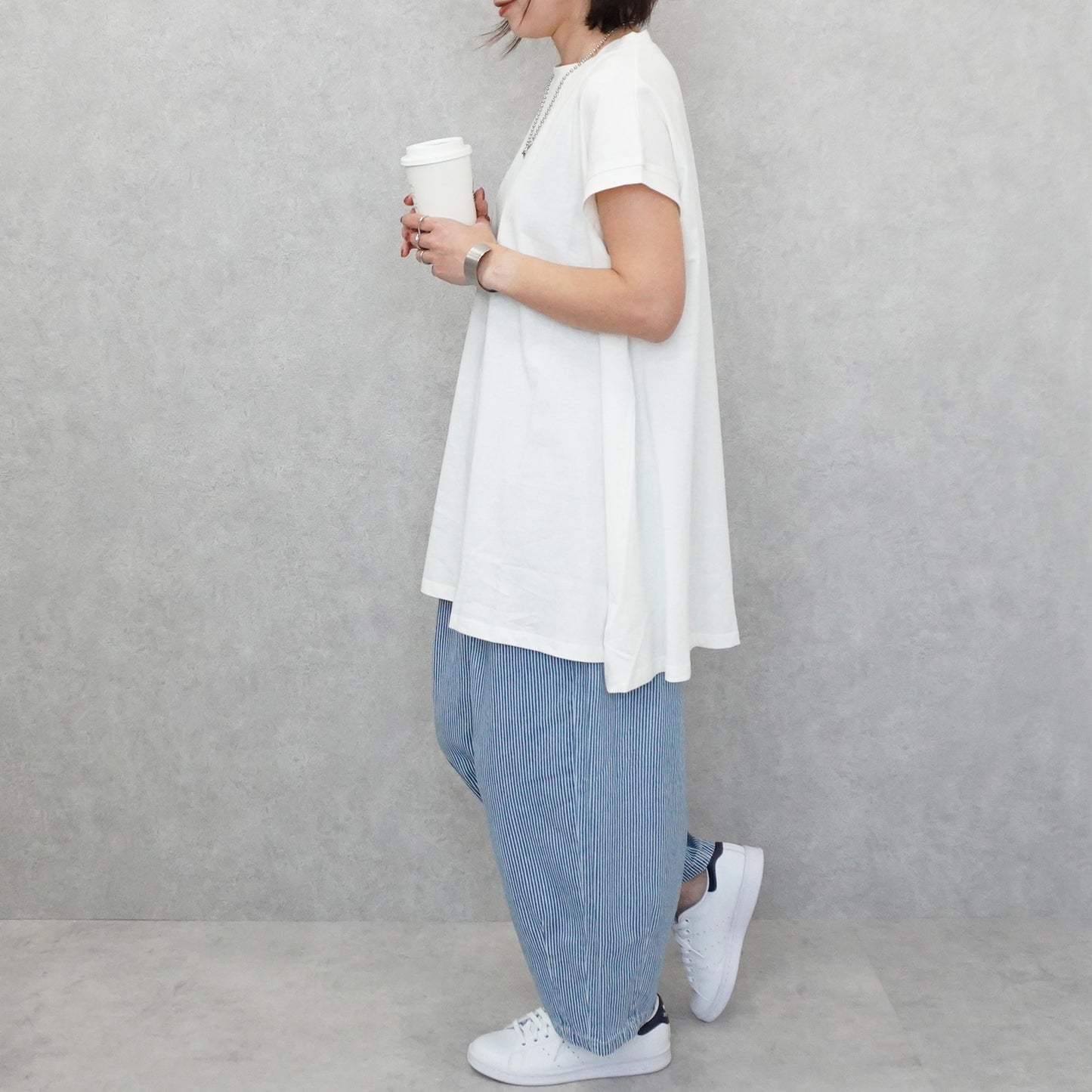 接触冷感フレンチフレアTシャツ