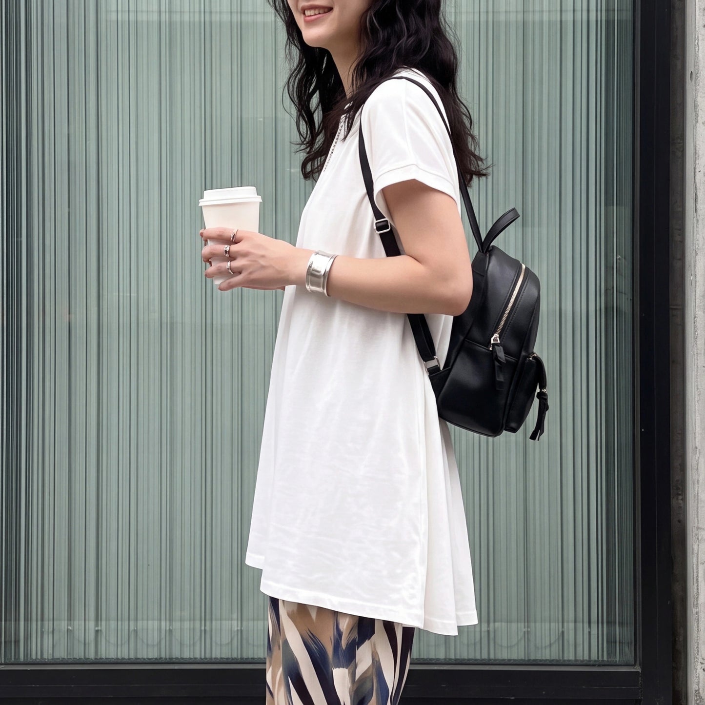 接触冷感フレンチフレアTシャツ