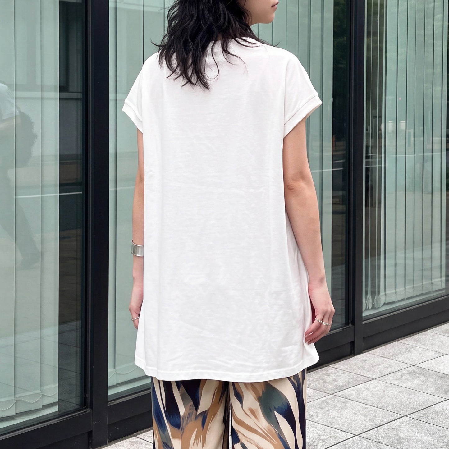 接触冷感フレンチフレアTシャツ