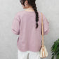 フリル半袖天竺Tシャツ