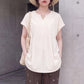 ミニVネックペプラムフレンチTシャツ