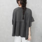 接触冷感天竺ウエストフリル半袖Tシャツ