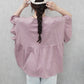 接触冷感天竺ウエストフリル半袖Tシャツ
